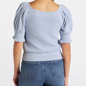 French Connection Caballo Mozart Short Sleeve Square Neck Sweater